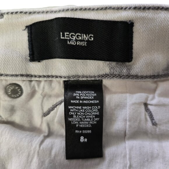 Express Gray Bleached Mid-Rise Jegging Jeans Leggings – Women’s Size 8 Reg  (8R) - Picture 4 of 6